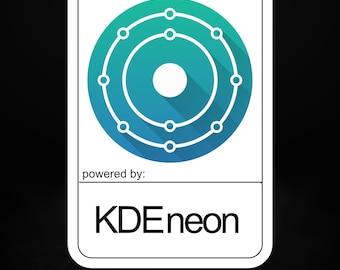 Powered by KDE neon Sticker – Modern Linux, Open Source Vinyl Decal