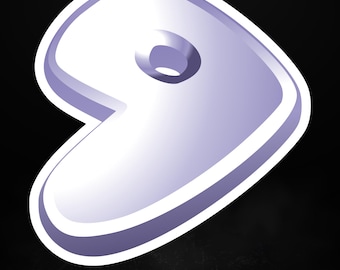 Gentoo Linux Logo Sticker | Matte Laptop Decal for Developers & Power Users,  5 Sizes