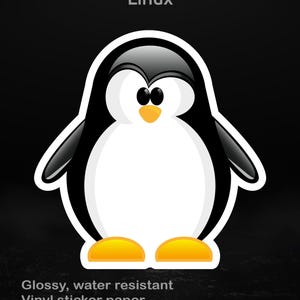Tux Linux Sticker | Sysadmin Gift | Open Source Geek Sticker,  5 Sizes
