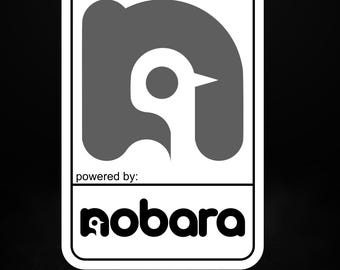 Adesivo Powered by Nobara Linux – Adesivo in vinile basato su Fedora incentrato su giochi e prestazioni