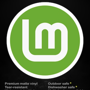 Pegatina del logotipo de Linux Mint, calcomanía para portátiles para desarrolladores y aficionados a Linux