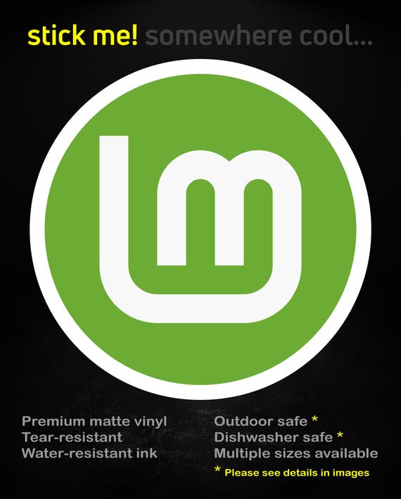Linux Mint Logo Sticker, Laptop Decal for Developers & Linux Fans
