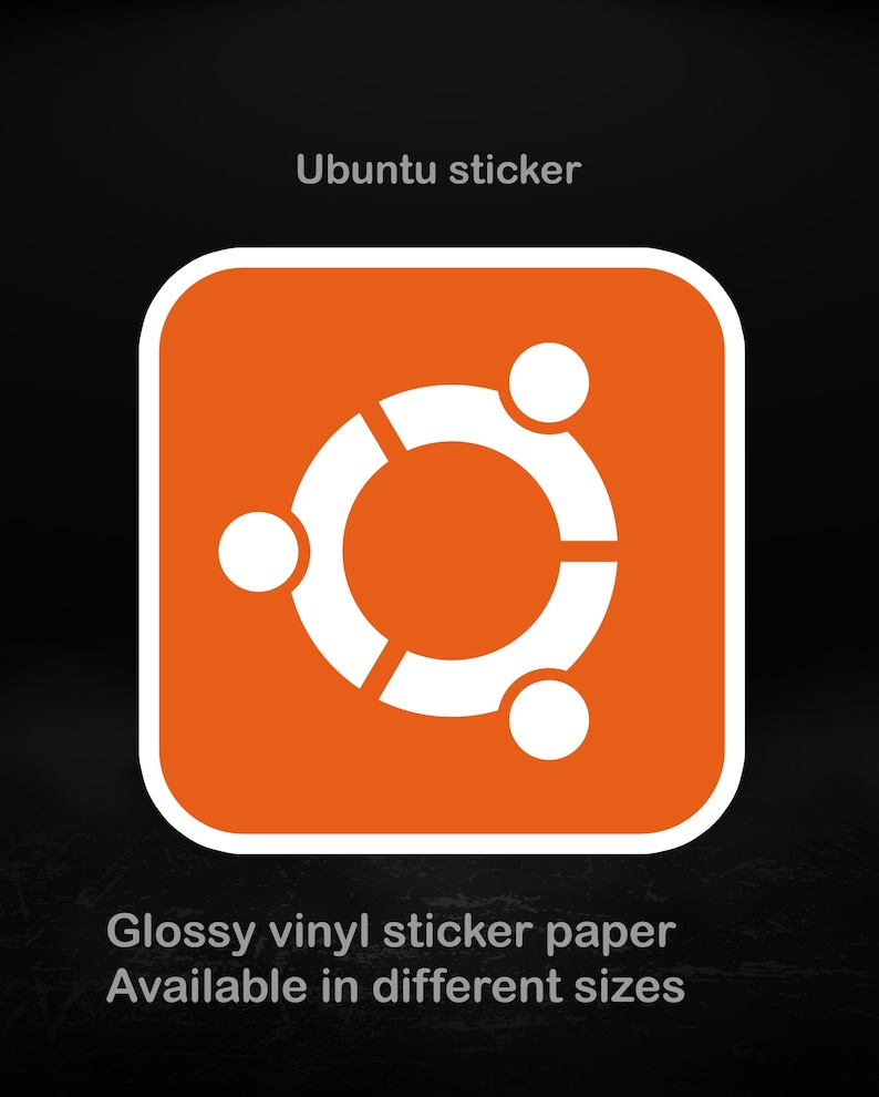 Ubuntu Logo Sticker | Glossy Laptop Decal for Developers & Linux Fans ...