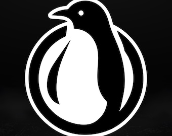 Pingouin Linux minimaliste - Sticker brillant pour les développeurs et les fans de logiciels libres