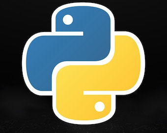 Python Logo Sticker | Glossy Laptop Decal for Developers & Data Scientists,  5 Sizes