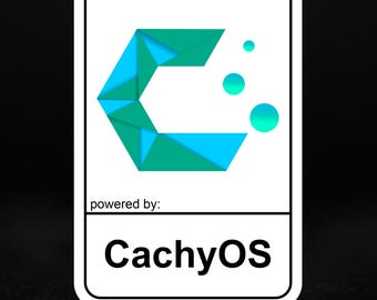 Powered by CachyOS Sticker - Sticker Linux en vinyle axé sur les performances pour les utilisateurs expérimentés
