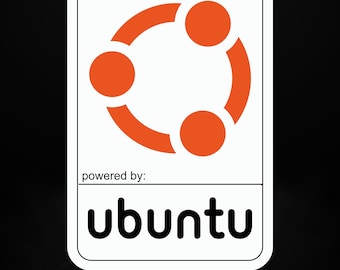 Impulsado por Ubuntu: pegatina de vinilo mate para desarrolladores, administradores de sistemas y entusiastas del código abierto.