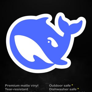 DeepSeek AI Sticker, Laptop Decal