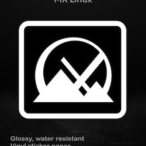 Sticker MX Linux – Sticker en vinyle léger et fiable pour les systèmes de tous les jours