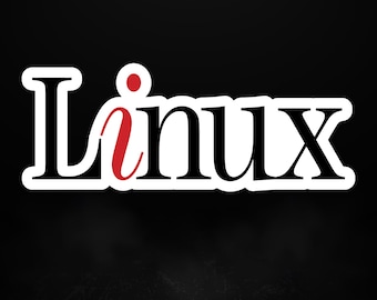 Adesivo Simply Linux / Design retrò open source / Prodotto in Germania, 5 misure