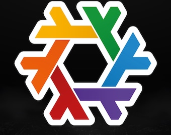 NixOS rainbow Sticker | Reproducible Linux Logo | Sysadmin Gift | Made in Germany,  5 Sizes