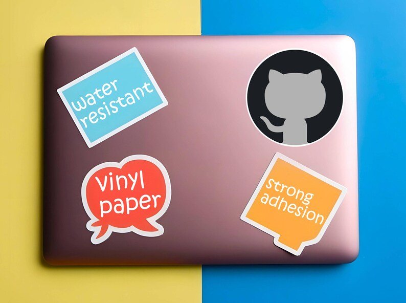 Github Logo Sticker | Glossy Laptop Decal for Developers & Open Source ...