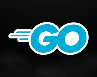 Go (Golang) Logo Sticker | Glossy Laptop Decal for Developers & Programmers,  5 Sizes