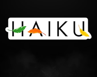 Adesivo Haiku OS: design minimalista del sistema operativo, adesivo in vinile tecnologico ispirato a BeOS