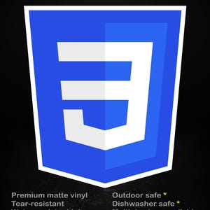 CSS3 – Matte Vinyl Sticker for Developers, Web Designers & Frontend Creators