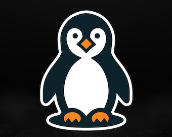 Tux Penguin - Sticker Linux brillant pour les développeurs et les fans de logiciels libres