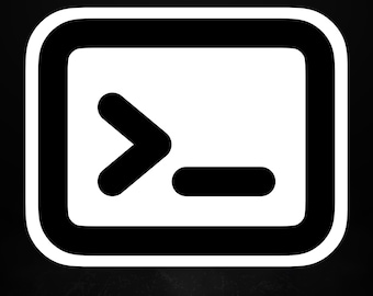 Terminal Logo Sticker | Matte Laptop Decal for Linux & Developer Fans,  5 Sizes