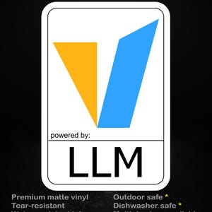 Adesivo com tecnologia vLLM, decalque de IA