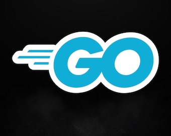 Go (Golang) Logo Sticker | Matte Laptop Decal for Developers & Programmers,  5 Sizes