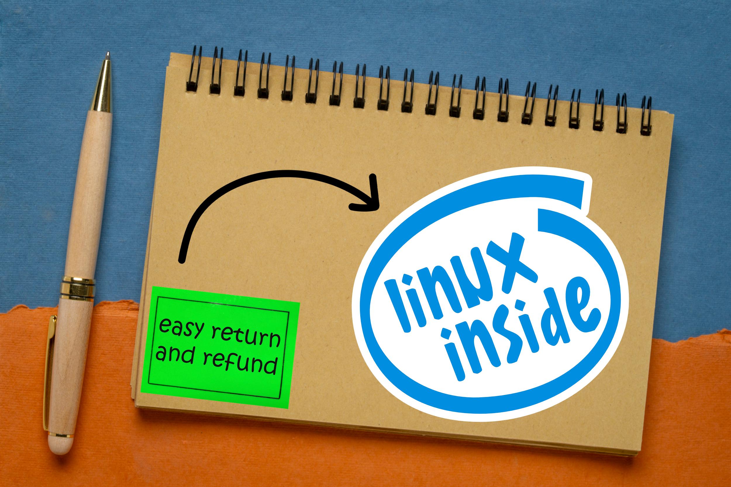 Linux Inside Sticker | Classic Blue Geek Logo | Sysadmin Gift ...