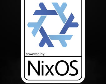 Powered by NixOS Sticker – Declarative Linux & Reproducible Systems Vinyl Sticker