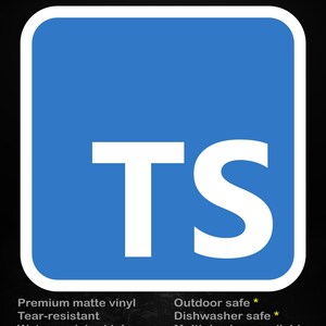TypeScript – Matte Vinyl Sticker for Developers, Programmers & Web Designers