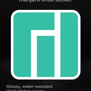 Sticker Manjaro Linux-logo, glanzende laptopsticker voor ontwikkelaars en Linux-fans, 5 maten