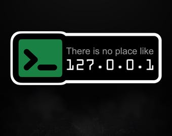 127.0.0.1 Sticker – Localhost is nergens beter voor ontwikkelaars en systeembeheerders