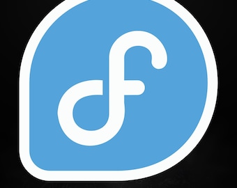 Fedora Linux Logo Sticker, Matte Laptop Decal for Developers & Open Source Fans,  5 Sizes