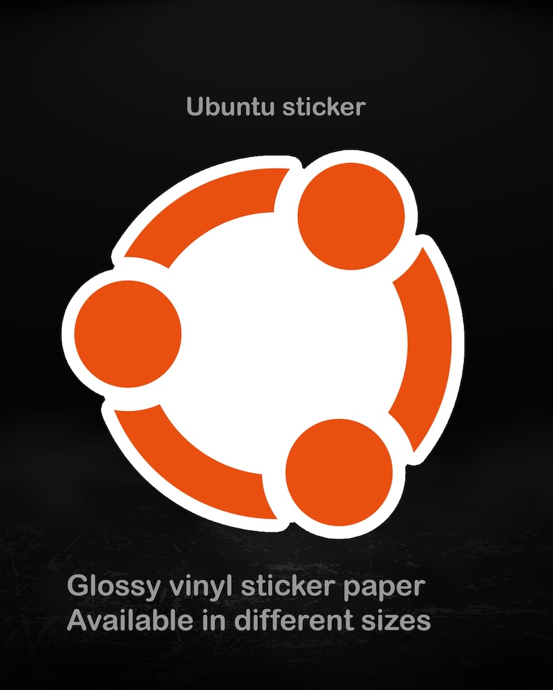 Ubuntu Logo Sticker | Glossy Laptop Decal for Developers & Linux Users ...