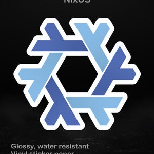 NixOS Aufkleber | Reproduzierbares Linol Logo | Sysmin Geschenk | In 5 Größen erhältlich