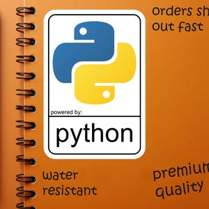 Powered by Python – Programming Language Sticker for Developers & Coders image 3