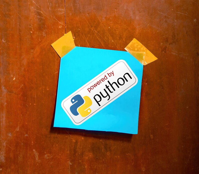 Powered by Python Sticker | Matte Vinyl Decal image 5