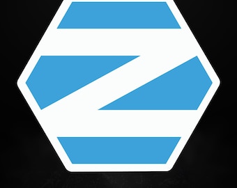 Adesivo Zorin Linux / Logo moderno / Adesivo desktop open source, 5 dimensioni