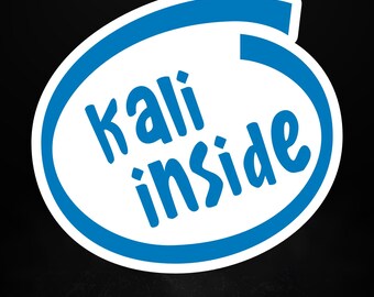 Pegatina Kali Inside – Vinilo mate para portátiles, regalo de ciberseguridad