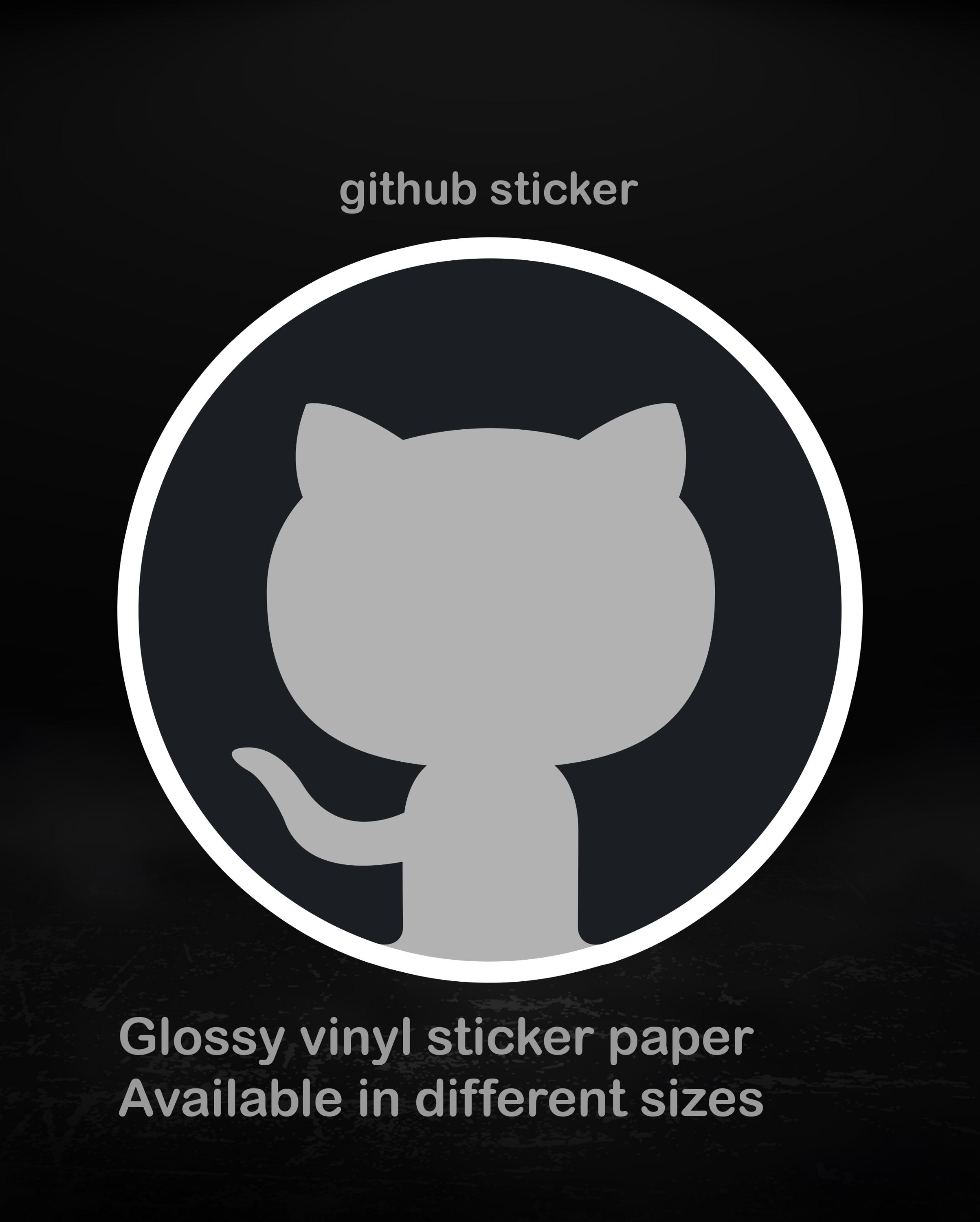 Github Logo Sticker | Glossy Laptop Decal for Developers & Open Source ...