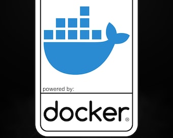 Powered by Docker – Matte Vinyl Sticker for Developers, DevOps Engineers & Sysadmins