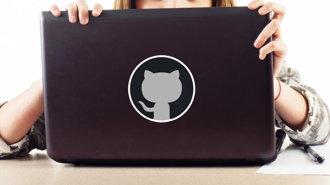 Github Logo Sticker | Glossy Laptop Decal for Developers & Open Source ...
