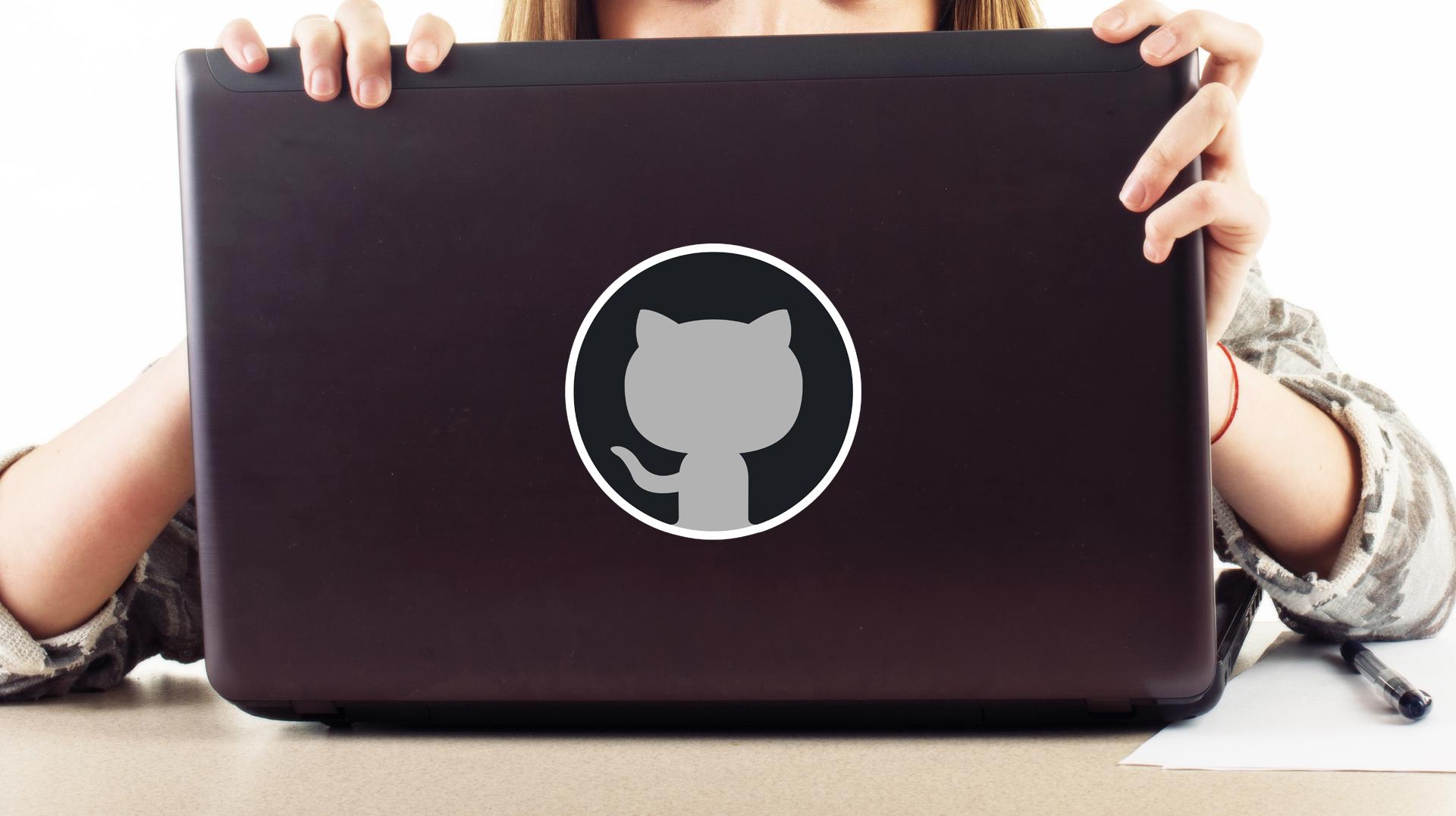 Github Logo Sticker | Glossy Laptop Decal for Developers & Open Source ...