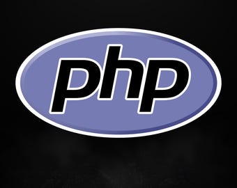 PHP Programming Language Logo – Matte Vinyl Sticker for Web Developers