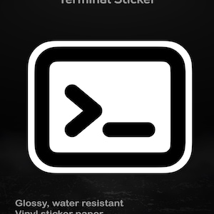 Klemme Logo Aufkleber | Glänzender Laptop Aufkleber für Programmierer und Fans, 5 Größen