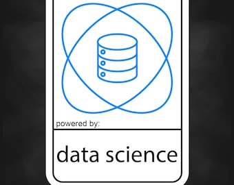 Powered by Data Science Sticker, Laptop Decal