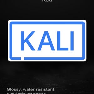 Naklejka Kali Linux | Logo hakera cyberbezpieczeństwa | Wyprodukowano w Niemczech, 5 rozmiarów