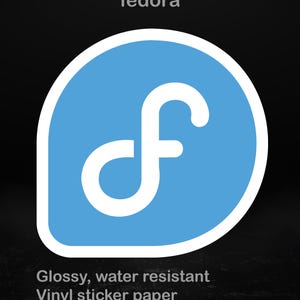 FedoraLinux Logo Aufkleber, glänzender Laptop Aufkleber für Programmierer & Open Foundation Fans, 5 Größen