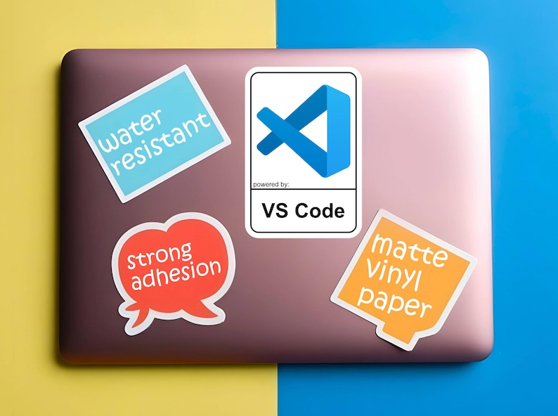 Powered by VS Code Sticker – Matte Vinyl Developer Tool - Etsy