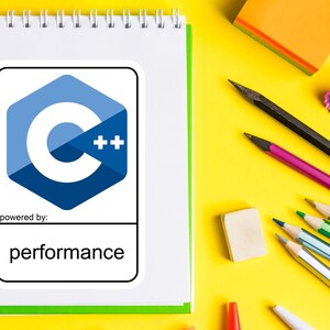 Powered by C++ – Performance Programming Sticker for Developers image 11