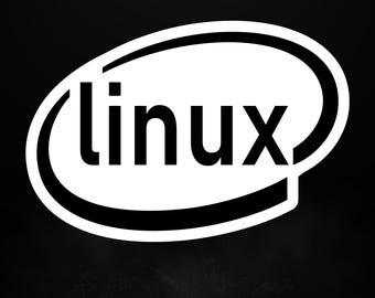 Adesivo Linux Inside / Logo retrò geek / Regalo open source / Adesivo per laptop sysadmin, 5 misure