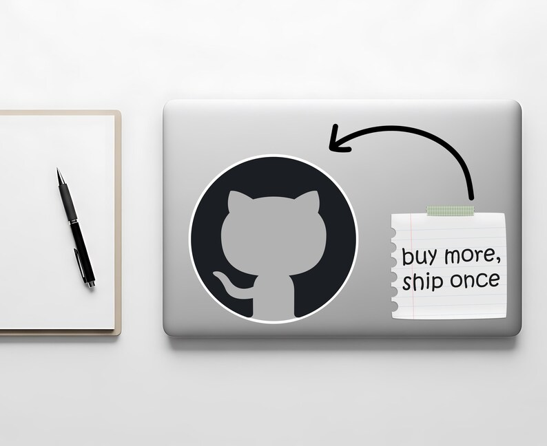 Github Logo Sticker | Glossy Laptop Decal for Developers & Open Source ...