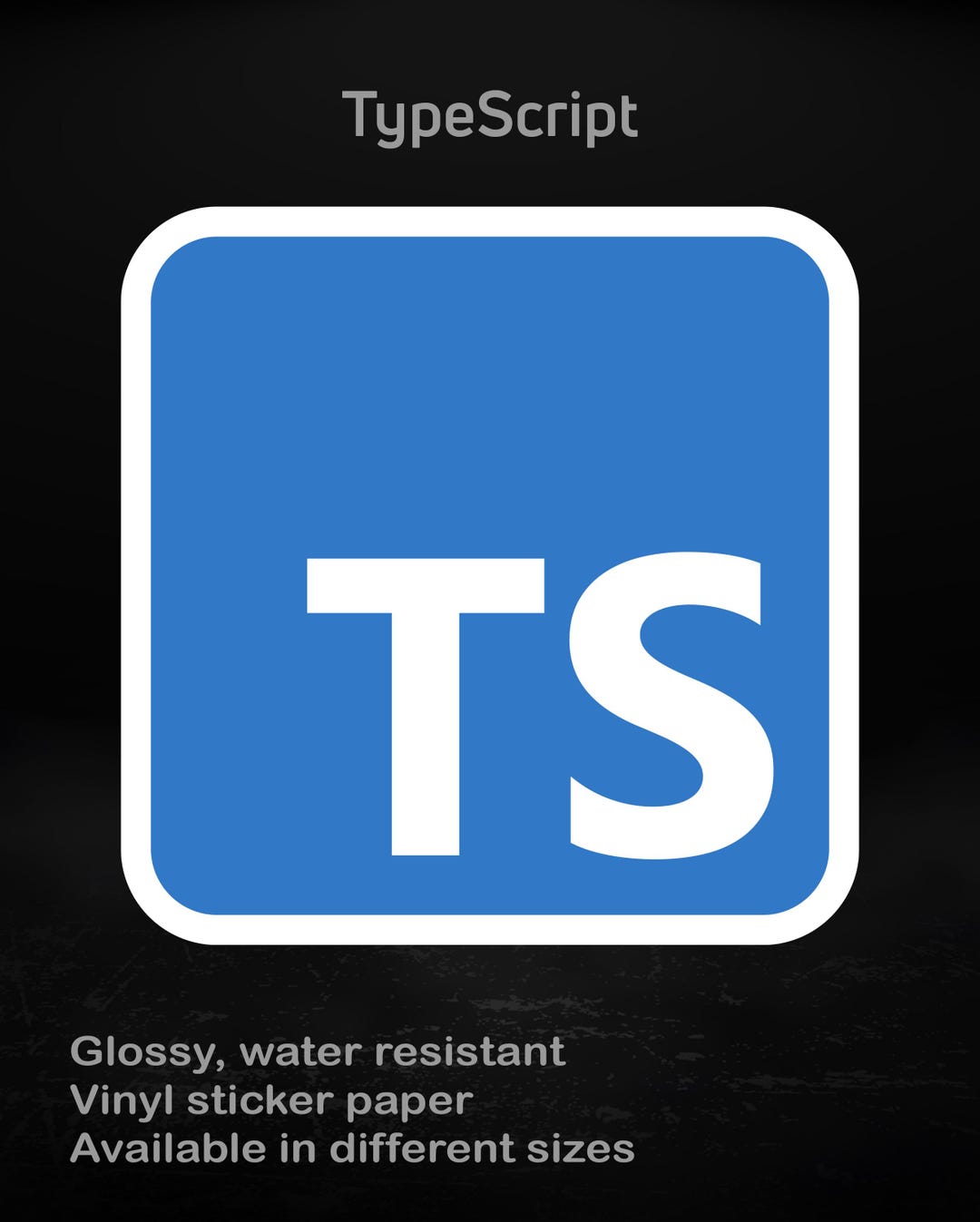 Typescript – Glossy Vinyl Sticker for Developers, Programmers & Web ...