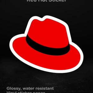 Adesivo con logo Red Hat Linux, decalcomania lucida per laptop per amministratori di sistema e sviluppatori, 5 misure